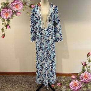 Boston Proper Guipure Crochet Lace Duster or Kimono size large